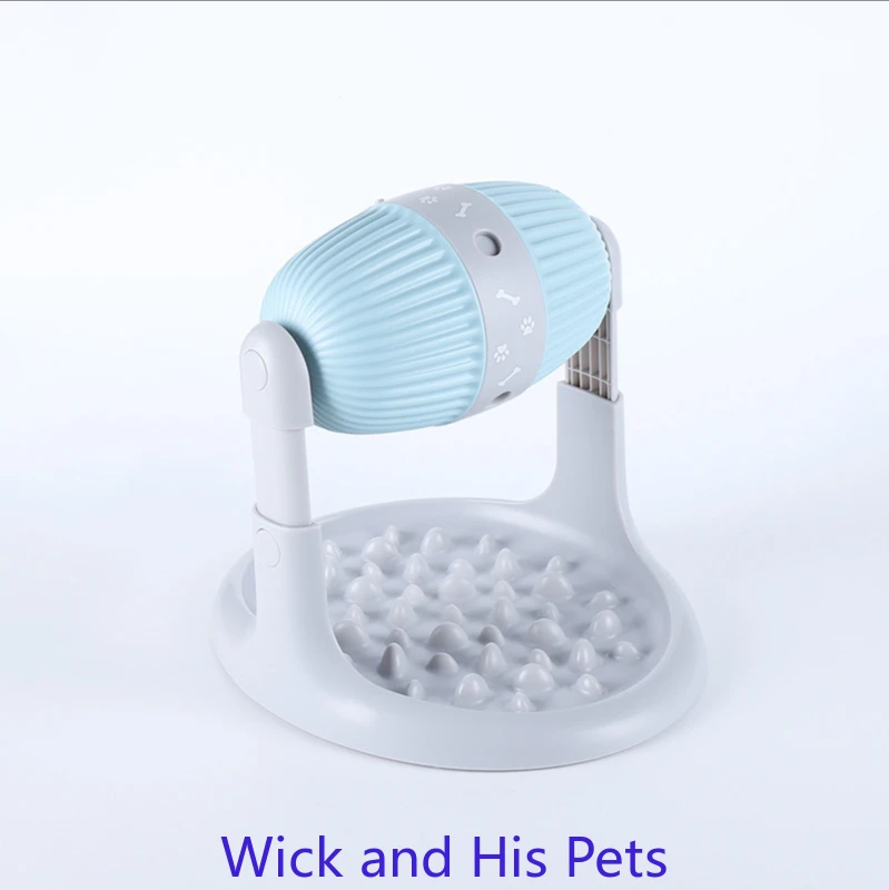 

pet dog food leakage bowl pet toy Pet roller leaker slow food bowl anti-training dog feeder Container dog cat food container
