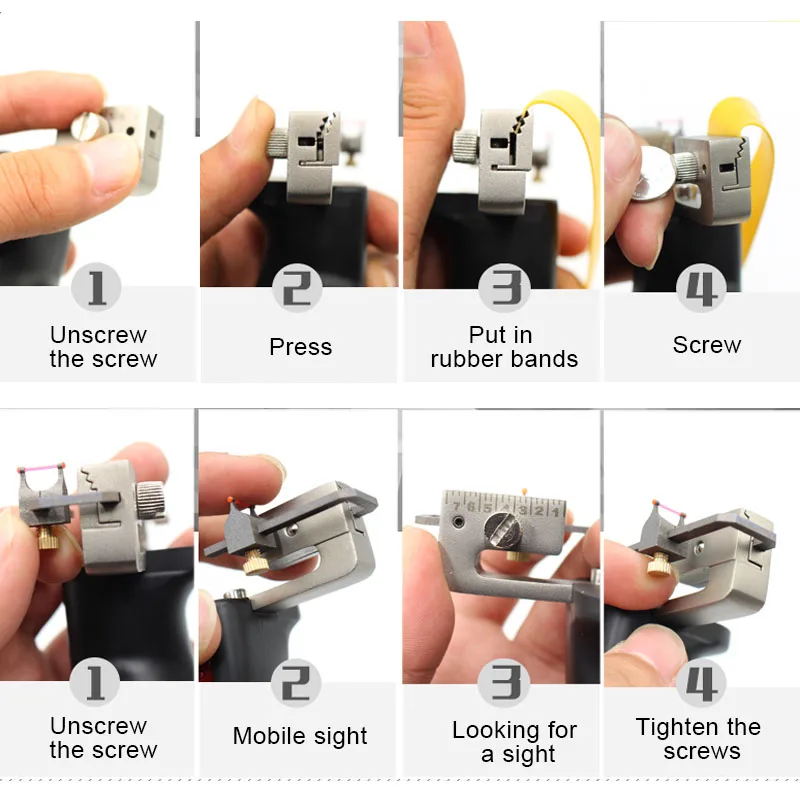 

Slingshot Hunting Powerful Stainless Steel + Resin Catapult Outdoor Portable Shooting with Rubber Band New