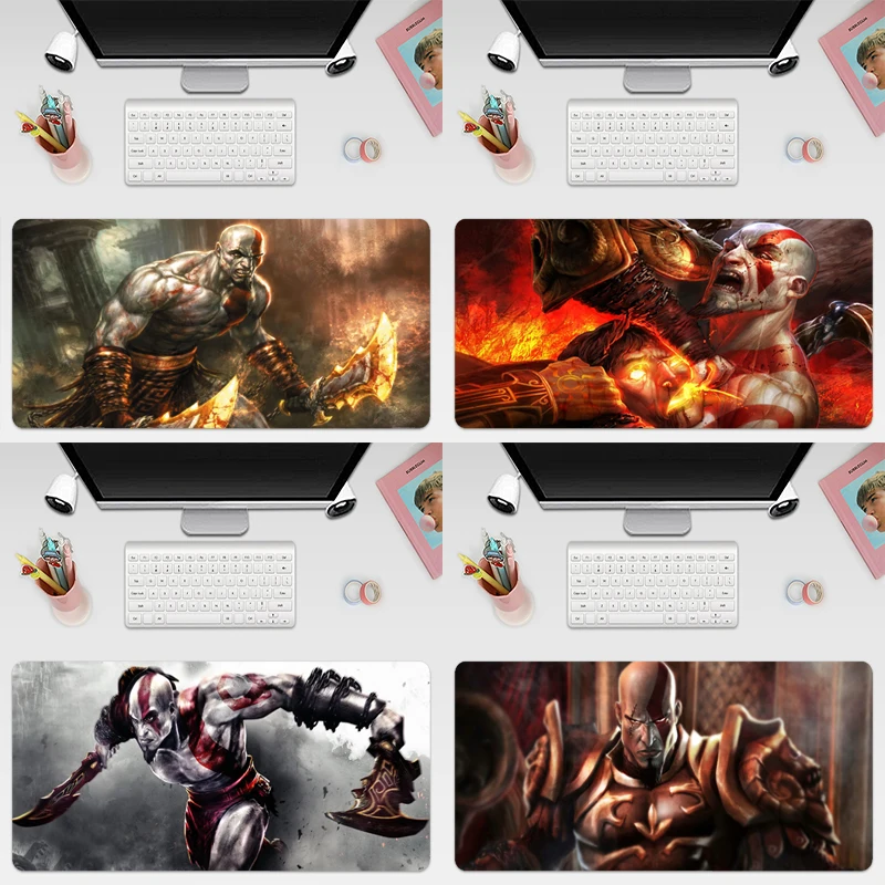 

Игровой коврик для мыши God Of War Kratos, большой игровой коврик для мыши супер размера, резиновый коврик для клавиатуры и компьютера