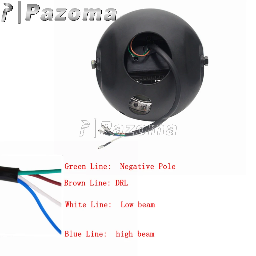1 шт. 7 дюймов мотоциклетные светодиодный головной светильник s Янтарный DRL кольцо