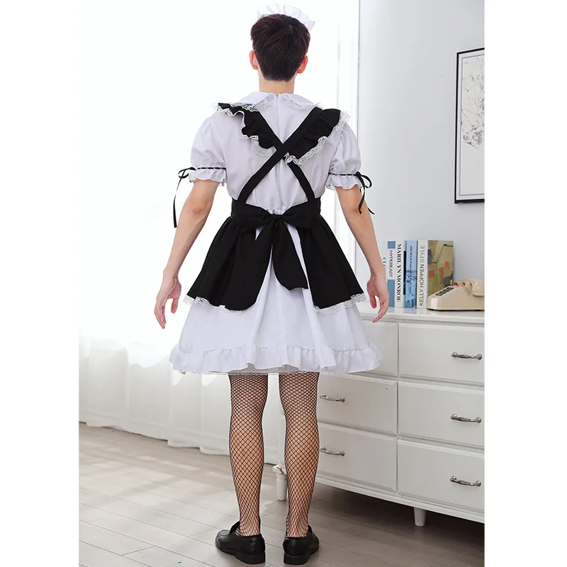 

Lolita Halloween Costumes Cosplay Carnival Theme Party Japanese Kawaii Uniform Woman Man Black White Maid stage Dress