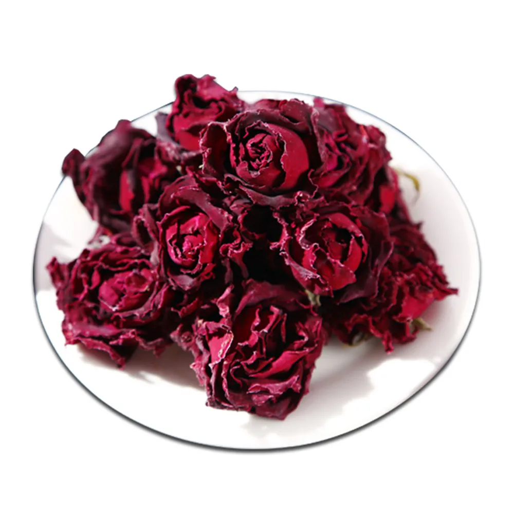 

100g Pure natural dried dark rose bud double flowers deep red rose buds fragrant organic dried flower bud