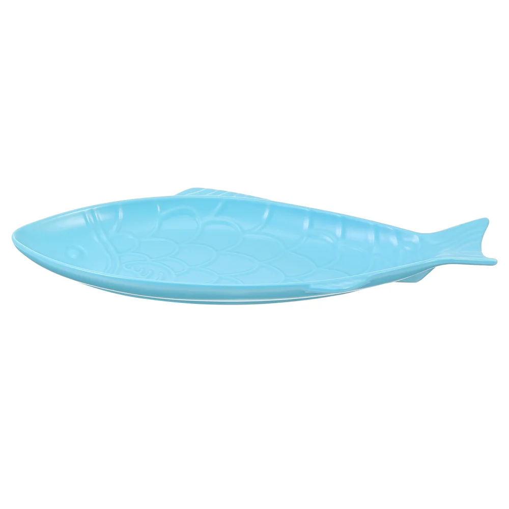 

Porcelain Fish Shaped Dish Food Tray Plate Ceramic Tableware Housewarming Gift