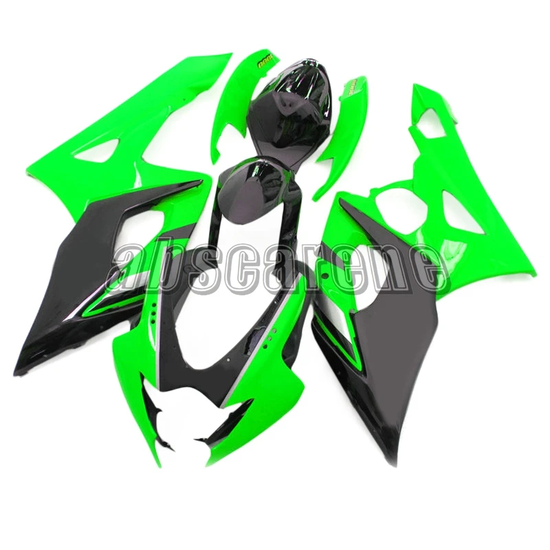 Зеленый матовый черный полный комплект обтекателей для Suzuki GSXR1000 K5 2005 Φ ABS