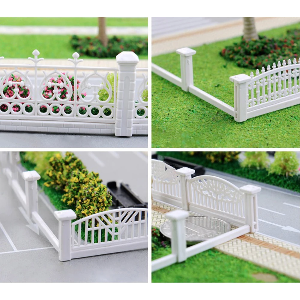 

1:200 Miniature Model Fence Construction Toy N Scale Model Train Railway Building Guardrail For Garden Decorations