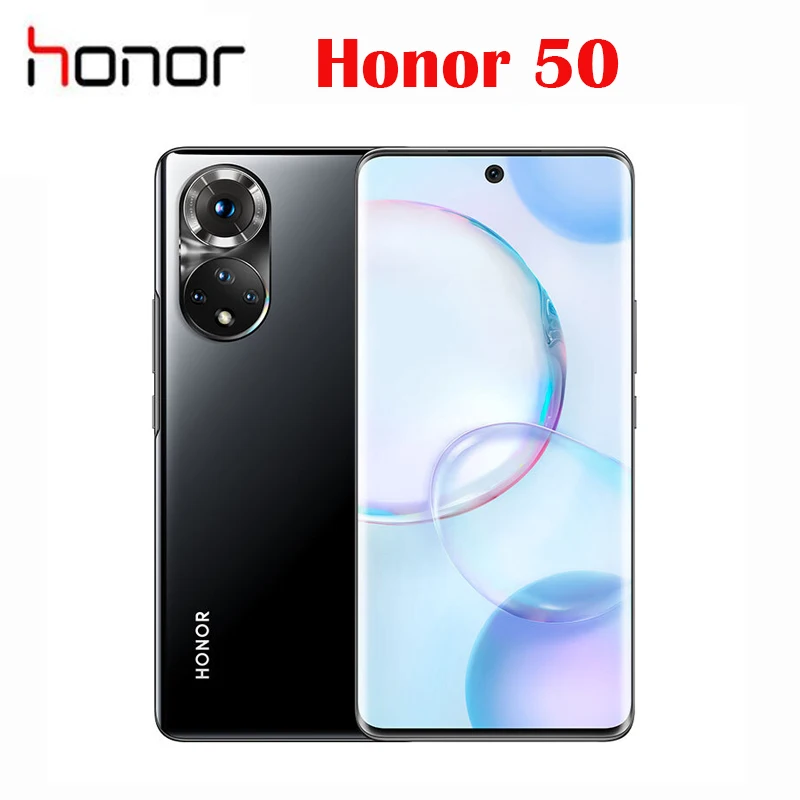 Смартфон Honor 50 Snapdragon 778G 6 57 дюйма 120 Гц OLED 66 Вт 4300 мА ч NFC МП | Мобильные телефоны и