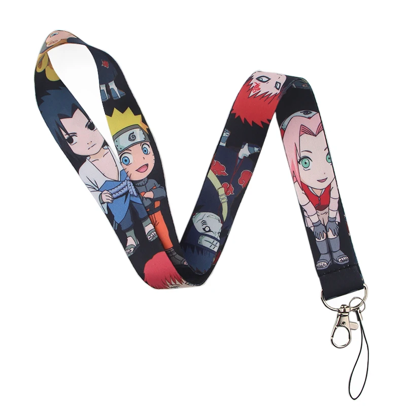 P3993 Dongmanli брелок с символикой Наруто Lanyards держатель удостоверения личности ID карта Пропуск Тренажерный зал мобильный бейдж держатель ключевой ремень