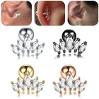 Серьги-гвоздики Для Пирсинга Хряща, из стали, розовое золото, пирсинг, модные украшения, 20 г, 1 шт.