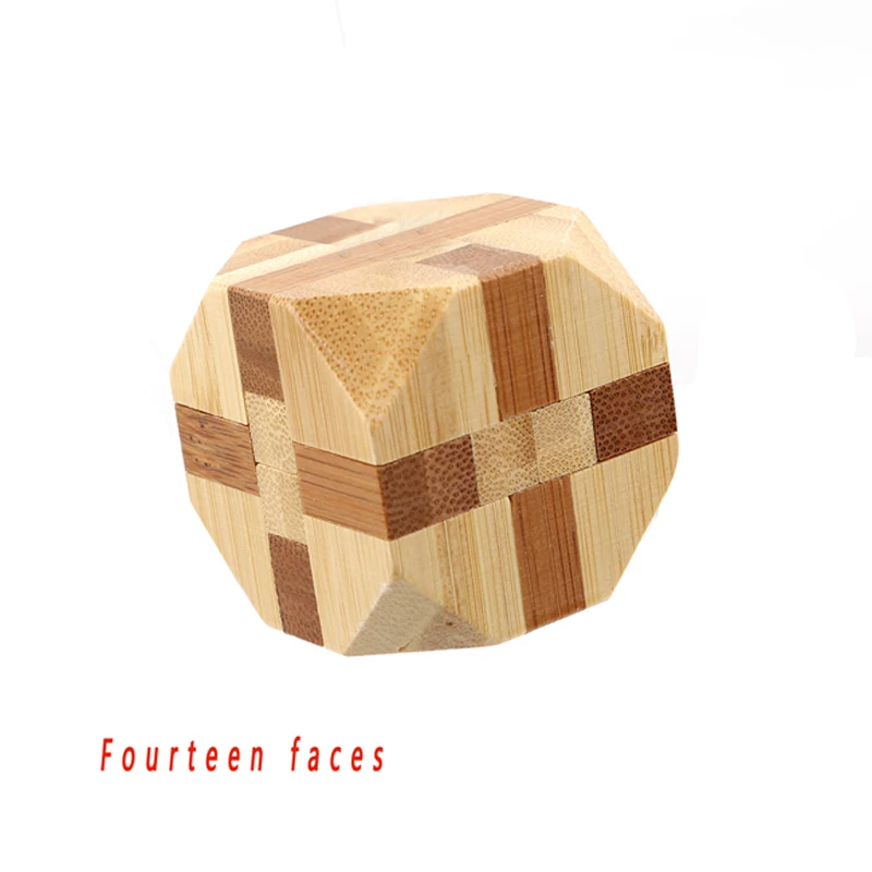 Design IQ Brain Teaser Kong Ming Lock 3D Wooden Interlocking Burr Puzzles Game Toy Bamboo Small Size For Adults Kids | Игрушки и хобби