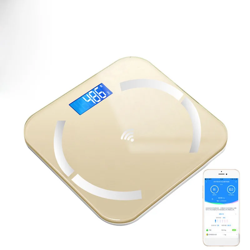 Напольные весы для ванной тела и жира стеклянные электронные смарт USB зарядка ЖК