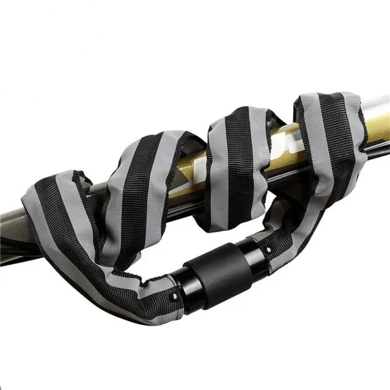 

Bicycle Chain Lock Safety Reflective Anti-Theft Motorcycle Mtb Road Bike Lock Universal Lock With 2 Keys Cycling Bike Accessory