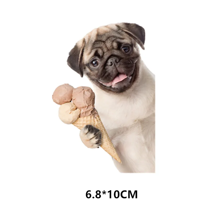 

Logo DIY Patch Fun Summer Dog Iron Ons Patches Bulk for Clothing Accessories Thermal Transfer Stickers for Clothes Free Shipping