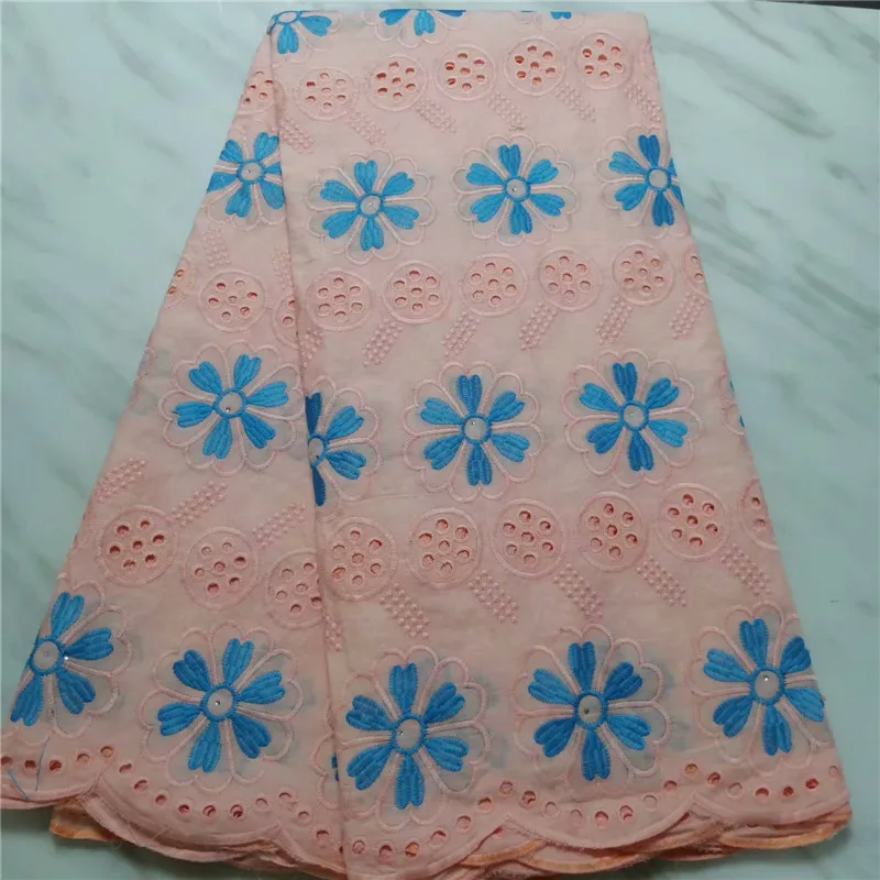 Нигерийская кружевная ткань модный Африканский хлопок вуаль кружева в