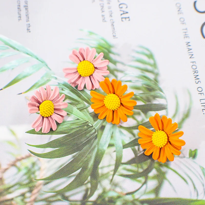 Женские серьги-гвоздики с подсолнухами золотистые Простые Модные серьги 2020 |