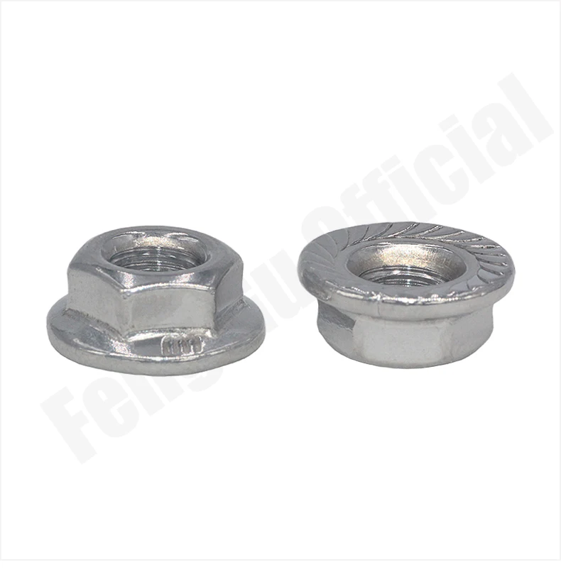 DIN6923 M3 M4 M5 M6 M8 M10 M12 304/316 шестигранные фланцевые гайки из нержавеющей стали