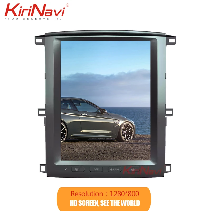 KiriNavi Tesla style 12,1 ''Android 8,1 автомобильный Радио плеер для Toyota Land Cruiser LC200 Автомобильный мультимедийный Dvd НАВИГАЦИЯ 2002-2007