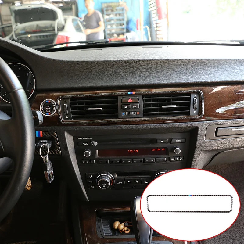 

Наклейки на решетку вентиляционного отверстия из мягкого углеродного волокна для BMW E90 E92 3 серии 2005-2012, автомобильные аксессуары