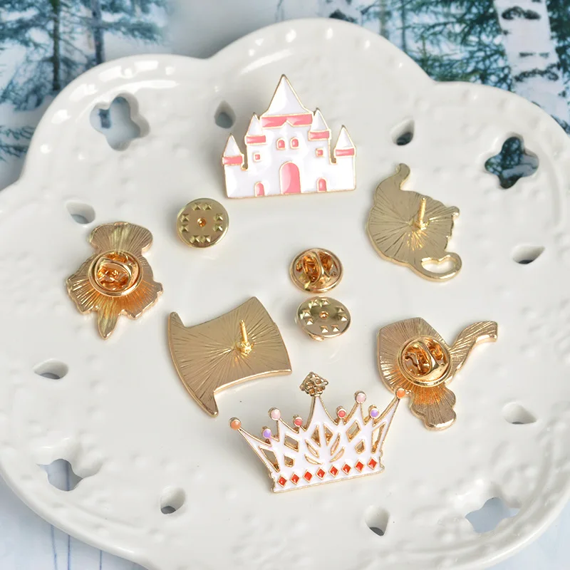 MuHan мультяшная Милая Волшебная Шляпа замок чашка чайник капли масла брошь