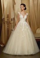 vestidos elegantes para mujer viintage wedding dresses a line long sleeve tulle appliqued cheap boho wedding gown bridal dresses