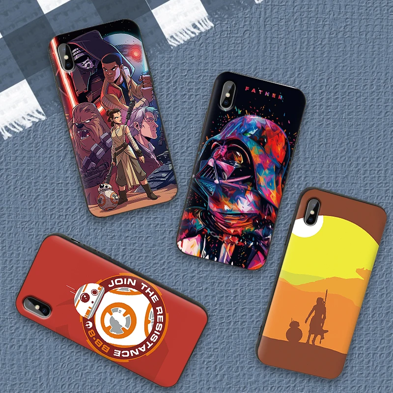 С мультипликационным принтом Звезда BB8 для samsung NOTE 8 9 M10 M20 M30 S7 край S8 S9 S10 плюс ТПУ