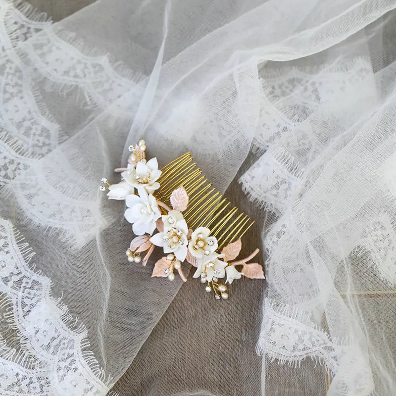 Элегантная керамическая Цветочная искусственная кожа Великолепная Свадебная