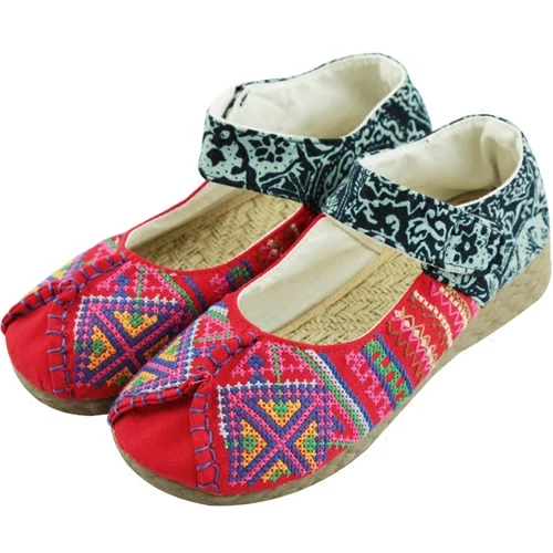 Туфли на плоской подошве с вышивкой в китайском национальном стиле|flats shoes|fashion