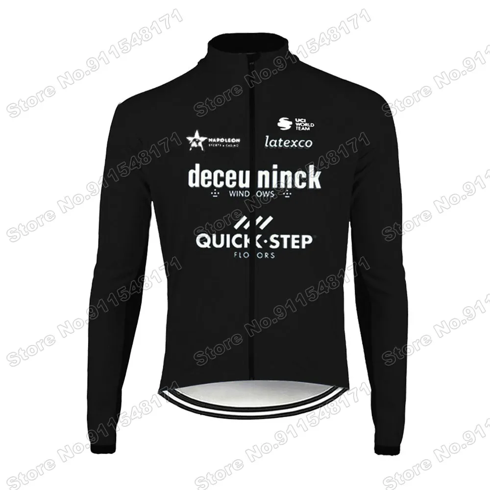 

Team Quick Step 2021 Winter Cycling Jersey Long Sleeve Clothing Race Road Bike Shirts Bicycle Tops MTB Uniform Maillot