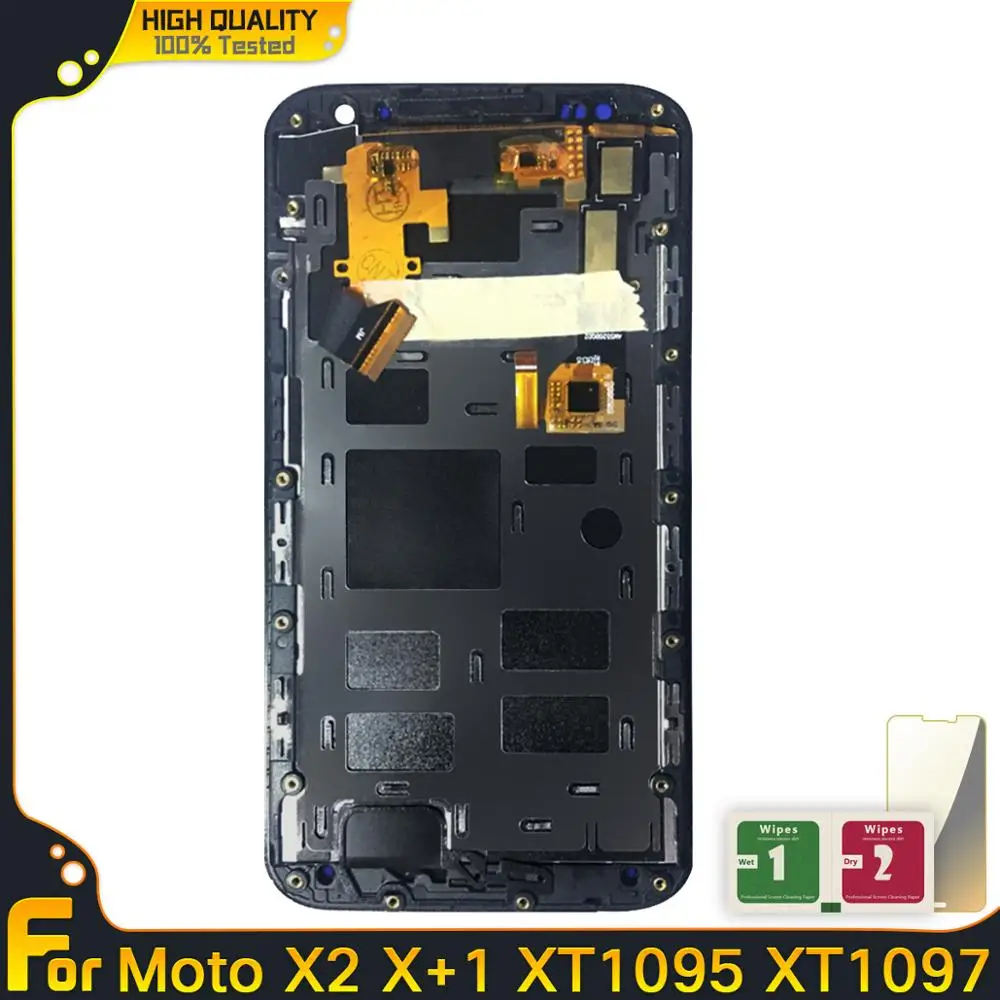 ЖК дисплей для Motorola Moto X2 X + 1 XT1092 XT1095 XT1097 с сенсорным экраном дигитайзер сборка