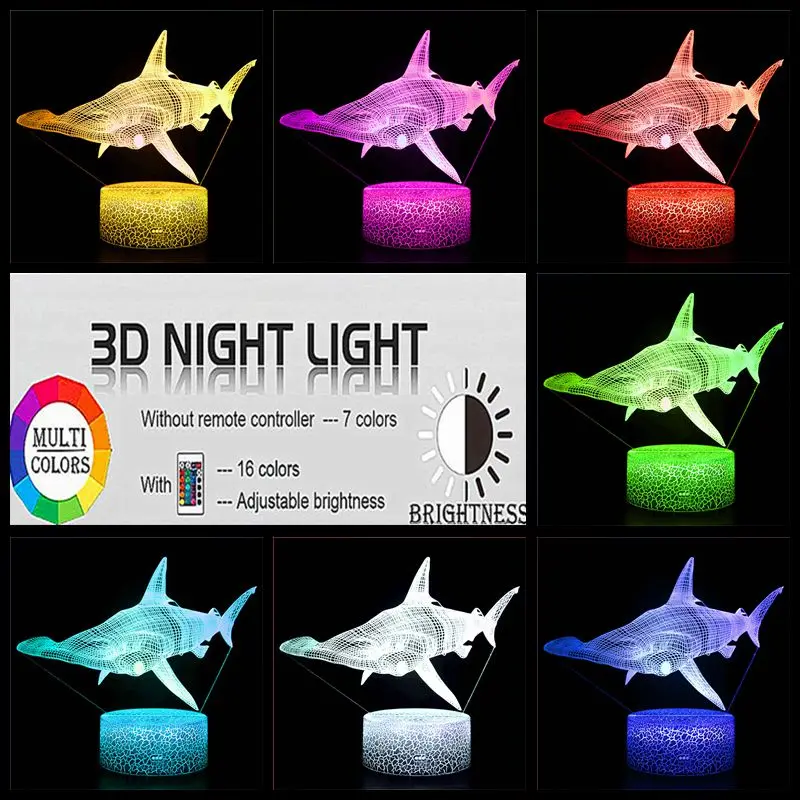 Ночсветильник 3D иллюзия трехмерная абстрактная Статуя Кукла игрушка орнамент