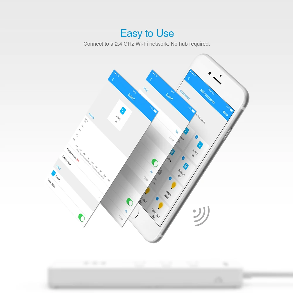 Смарт розетка Koogeek с поддержкой Wi Fi сетевой фильтр 3 розетками Поддержка Siri/Alexa/Google