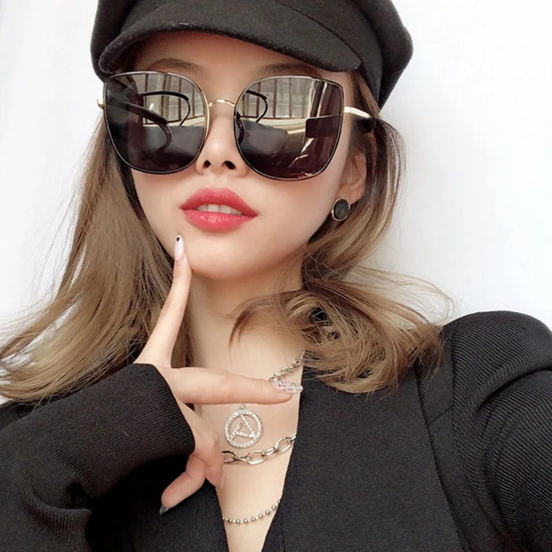 Женские солнцезащитные очки Veshion поляризационные большого размера в винтажном