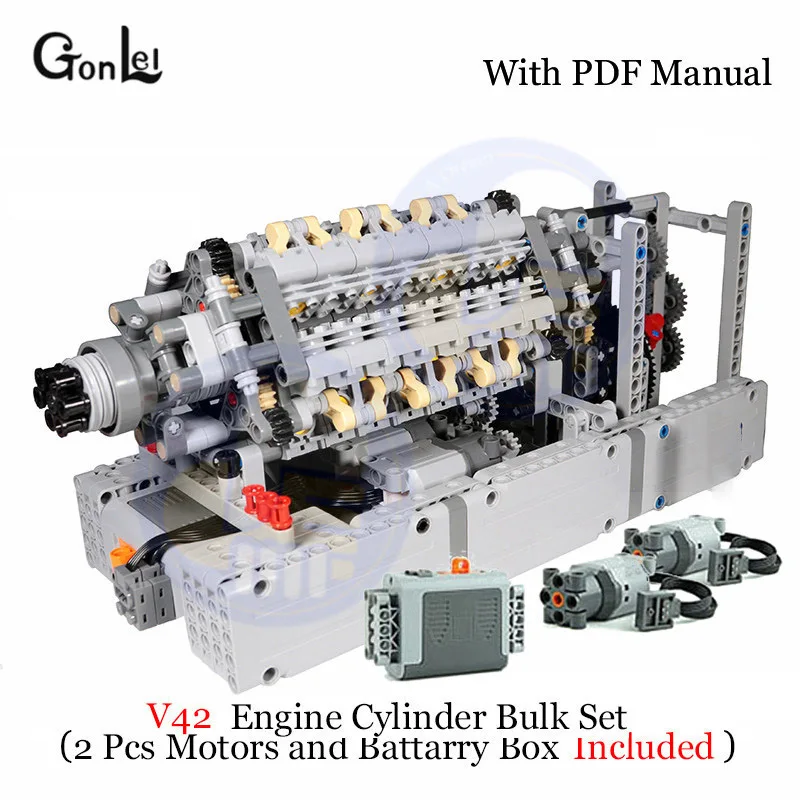 1 компл. V8 двигатель цилиндр Technic автомобильные блоки силовой двигатель модель цилиндра Строительные Кирпичи Игрушка совместима с 2850B 32333 2852