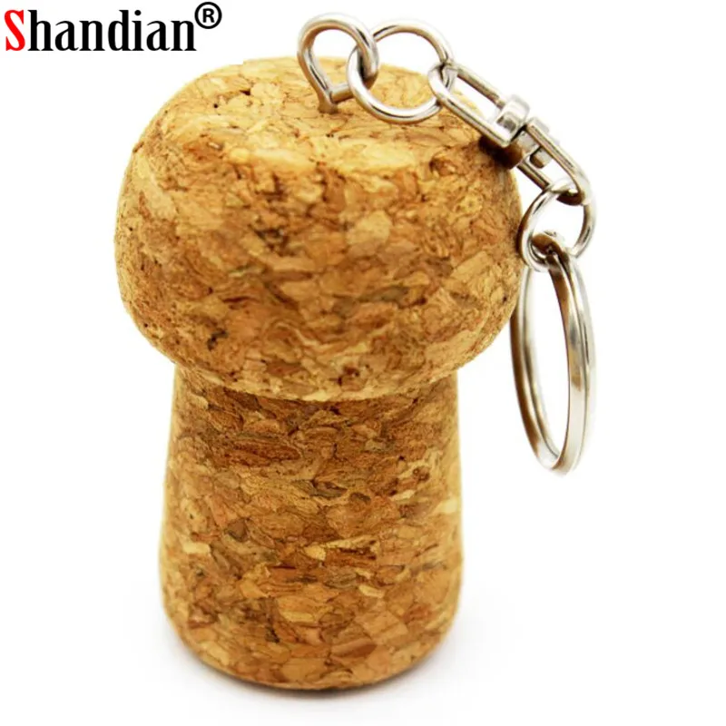 SHANDIAN деревянная пробка USB флэш накопитель бутылка вилка Флешка 4 ГБ 16 32 64 Гб Память