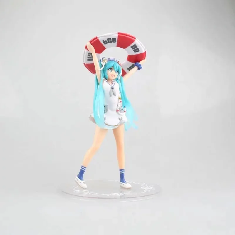 

Аниме экшн-Фигурки игрушки хатсун около 22 см японский подарок Мику летняя одежда аниме Модели фигурки героев Куклы Игрушки для девочек