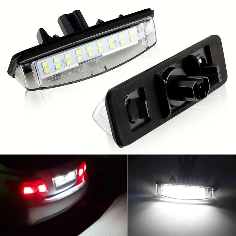 

2Pcs CanBus LED License Plate Lights for Toyota Camry/Aurion Avensis Verso Echo Prius LEXUS Is200 / Is300 1999~2005 Number Lamp