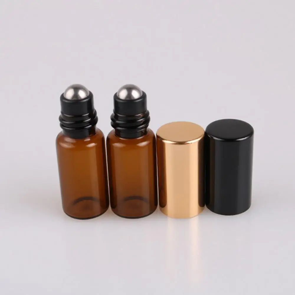 6 шт Пустой Янтарный стеклянный ролик шариковые бутылки эфирные масла ролл он