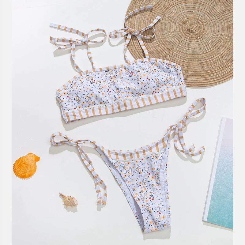 Купальник-бикини женский купальный костюм из 2 предметов бикини Бразильяно для