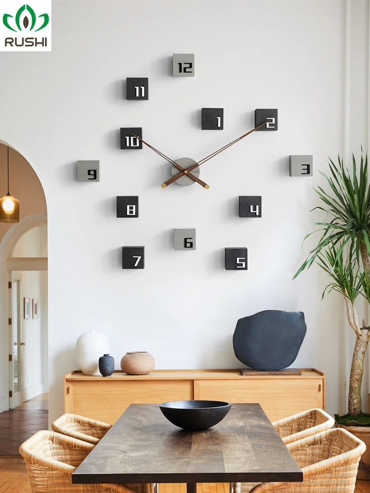 Скандинавские креативные настенные часы Diy деревянные для гостиной бесшумные