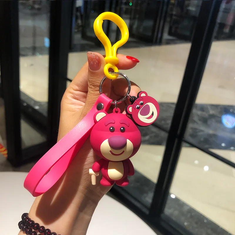 Креативный мультяшный бриллиантовый брелок для ключей с лягушкой семьи мужчин и