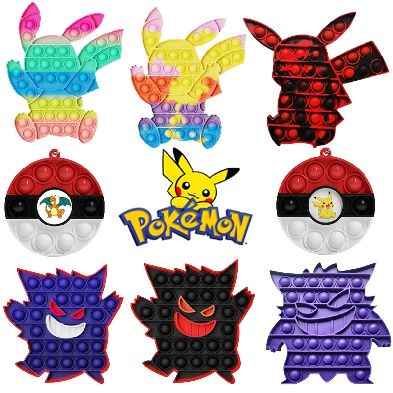 

Poppit Pokemon Pikachu Gengar Bubble Sensory Dimple Simple Kawaii ADHD Autism Special Needs Stress Relief Pressure Fidget Toys