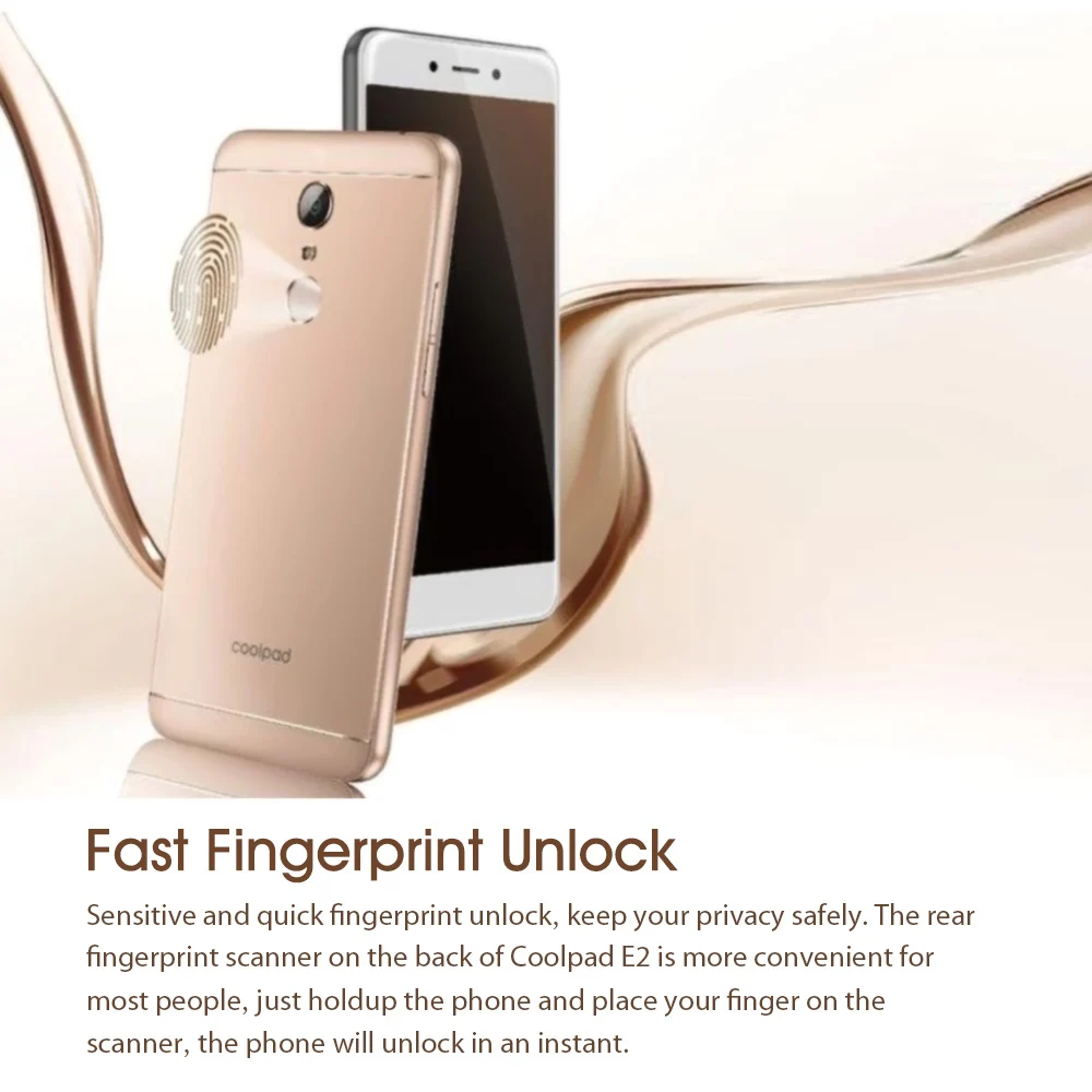 Глобальная версия Coolpad E2 4G мобильный телефон 5,0 дюймов 2 ГБ+ 16 Гб 8 Мп+ 5 Мп Android 7.1.1 2500 мАч разблокированный смартфон с отпечатком пальца