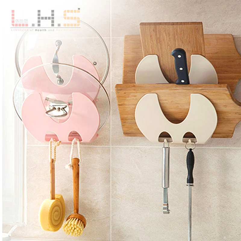 L.H.S для кухни настенный стеллаж крышки кастрюли без отверстий товары домашние