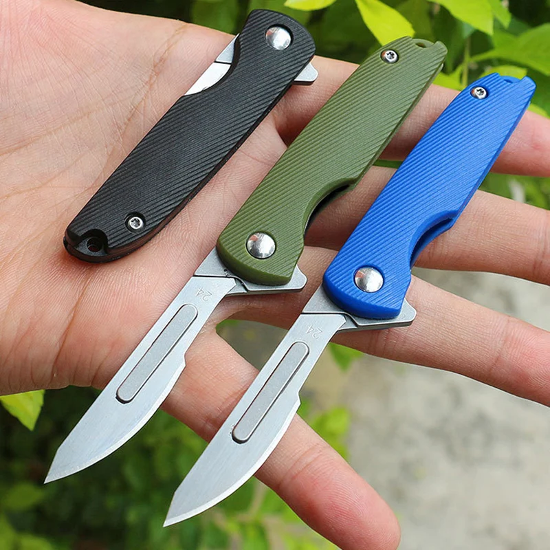 

Бесплатная доставка sharp мини открытый складной нож из АБС-пластика Ручка средства ухода за кожей защитный нож ключ нож выживания складной н...