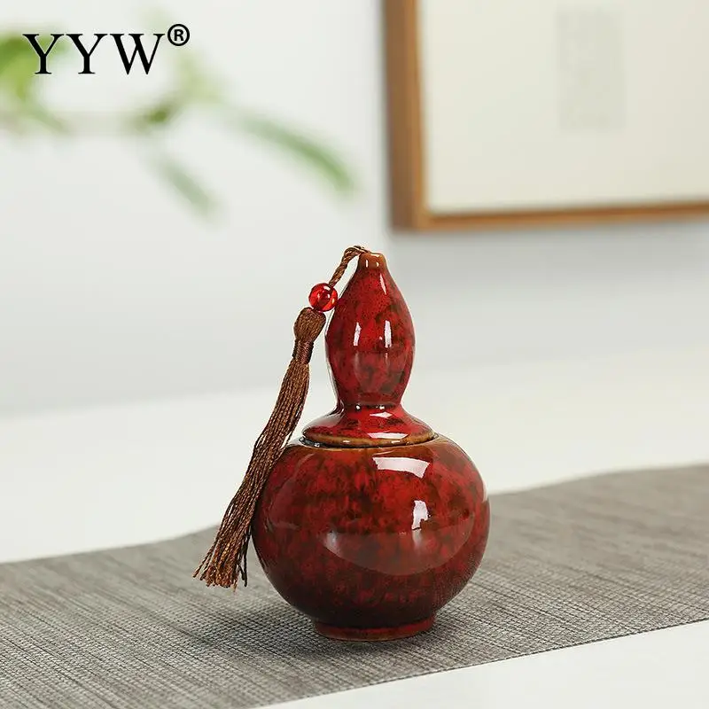 red Кухонная коробка для чая, банка для хранения, держатель для сладостей, конфет, банок, чайная посуда, чайные пакетики, жестяные контейнеры для хранения, керамическая коробка в форме тыквы - Цвет: red