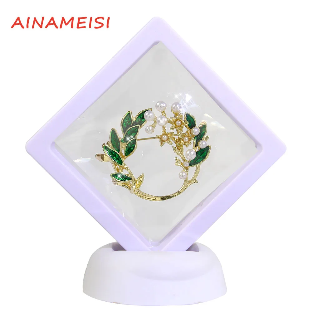 

AINAMEISI Boxed New Green Pearl Garland Brooch Ladies Elegant Fashion Brooch Wedding High Quality Luxury Jewelry
