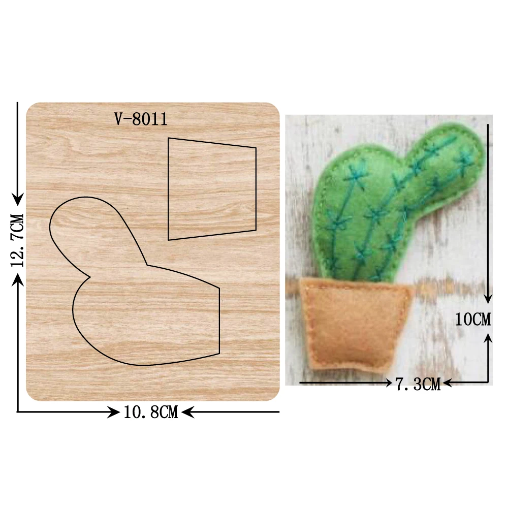 

New cactus wooden dies cutting dies for scrapbooking Multiple sizes V-8011