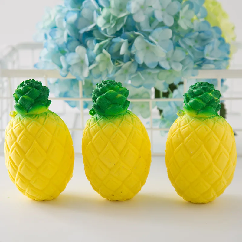 small pineapple Мягкие медленно растущие мягкие игрушки милые Kawaii Jumbo большой розовый единорог мультфильм животных мягкие игрушки Jumbo - Цвет: small pineapple