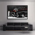 Портрет боксера вдохновляющие цитаты Печать на холсте картина боксерские спортивные постеры Настенная картина для гостиной современный домашний декор