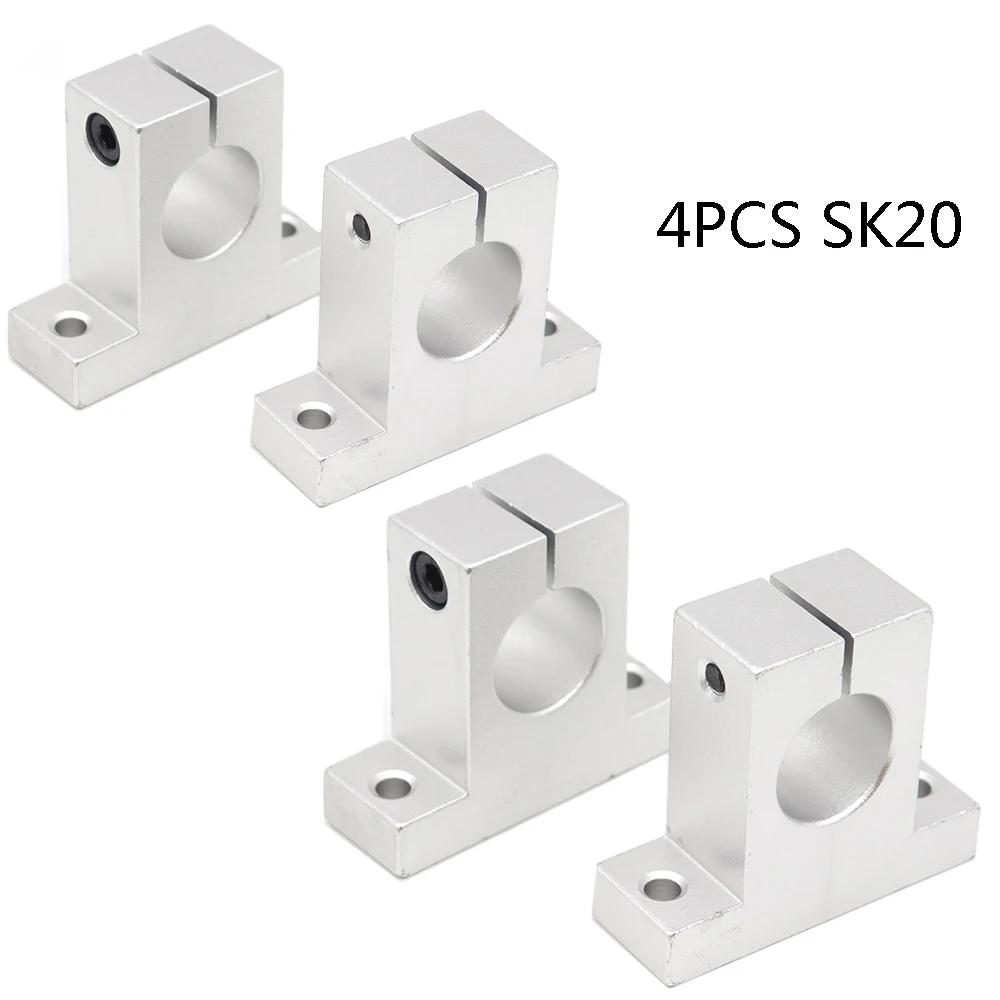 Шарикоподшипник Упорный 4 шт./лот линейный рельсовый вал 20 мм Sk20 Sh20a поддержка Xyz