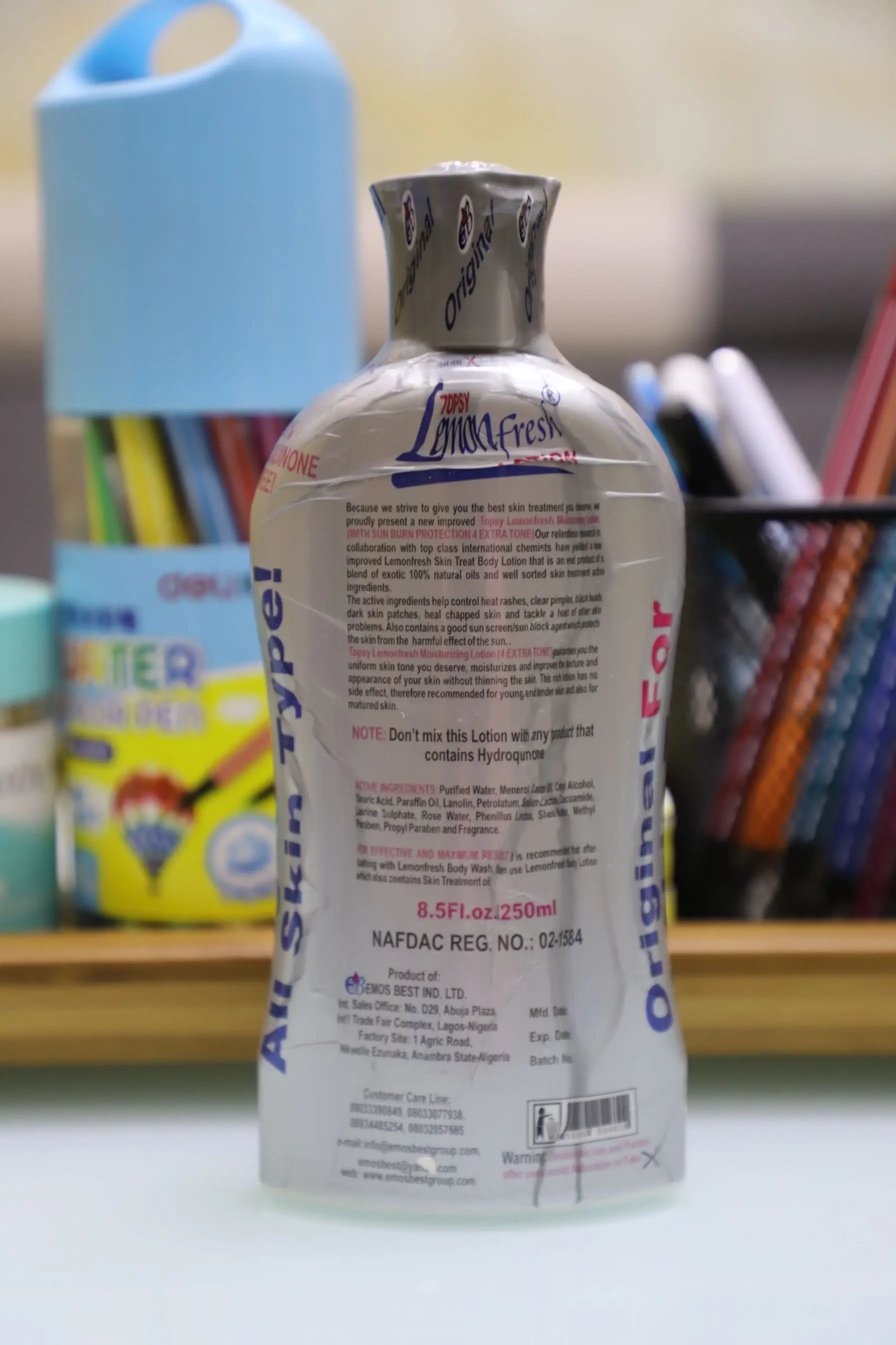 TOPSY лимонный Свежий лосьон | Экстра белый и тон 250 мл|pain reliever|pain backpain plaster